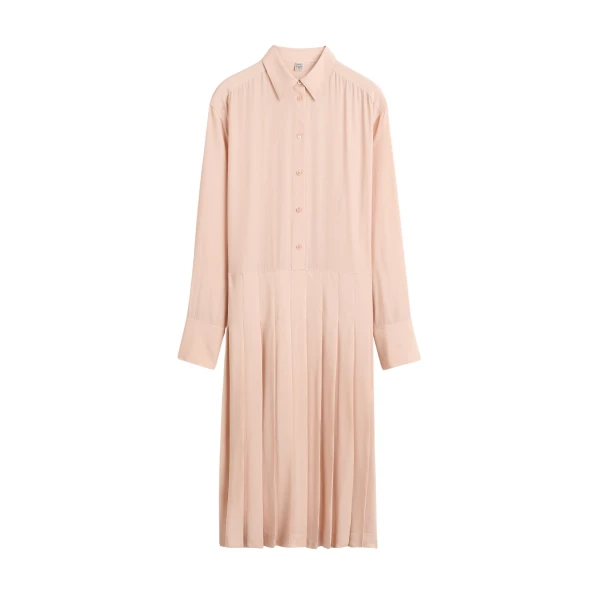 Toteme Pleated shirtdress in Dusty pink Dress