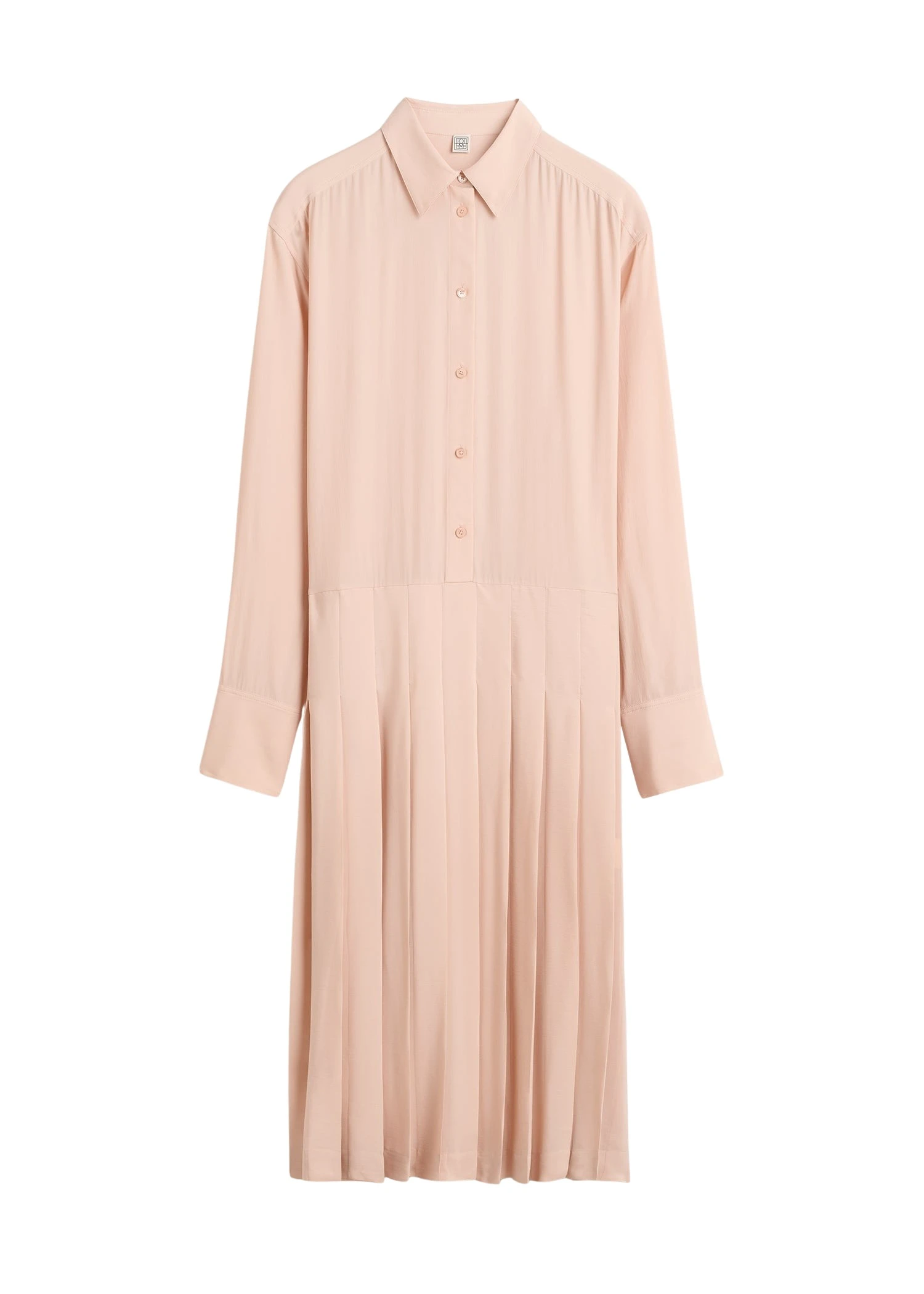 Toteme Pleated shirtdress in Dusty pink Dress