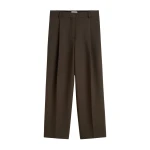 Toteme Pleated straight trousers in Bark