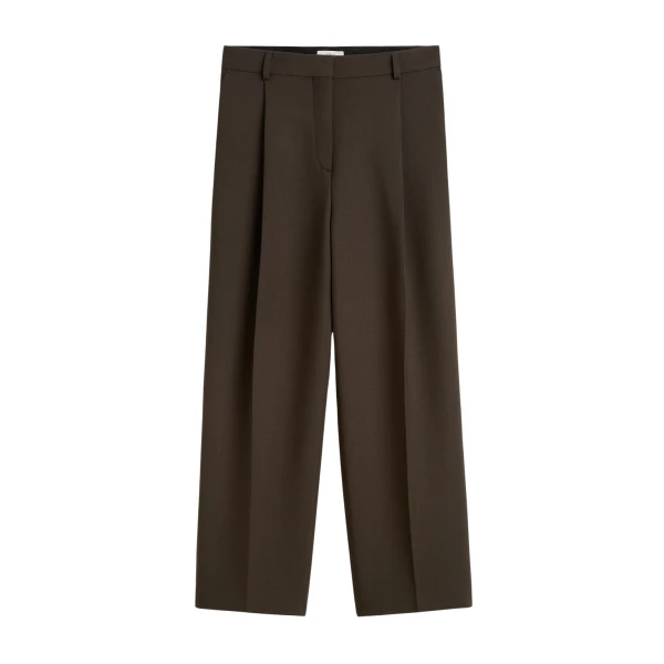 Toteme Pleated straight trousers in Bark
