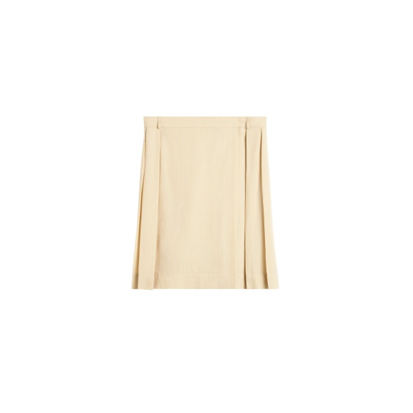 Totême Pleated wrap skirt in Champagne - Skirts - Scandinavian Minimalist Luxury at Luxury Shoes 