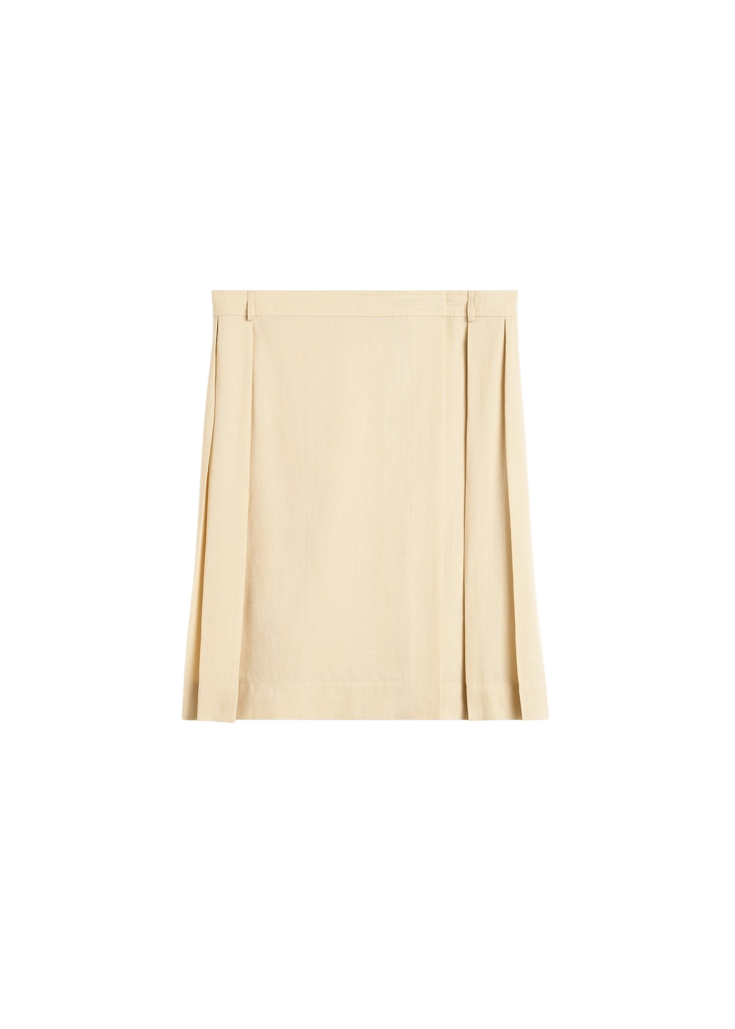 Totême Pleated wrap skirt in Champagne - Skirts - Scandinavian Minimalist Luxury at Luxury Shoes 