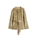 Toteme Plush shearling jacket in Rye