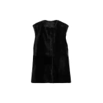 Toteme Plush shearling vest in Black