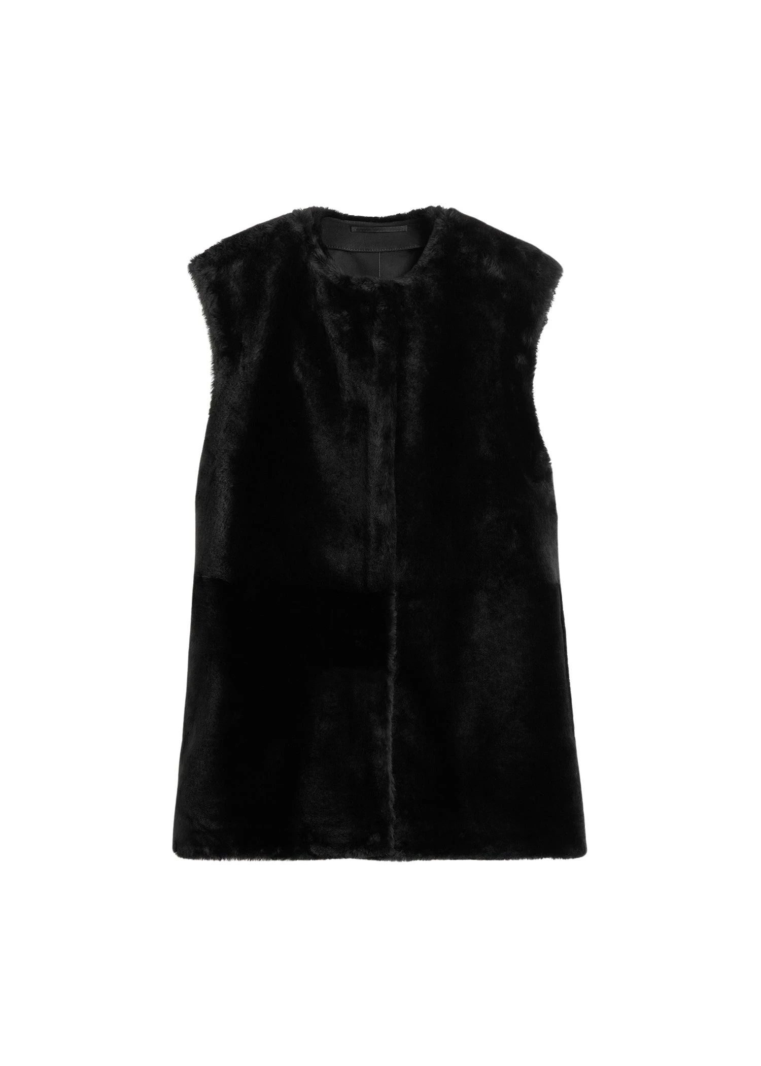 Toteme-Plush-shearling-vest-in-Black38149_nobg Toteme Plush shearling vest in Black
