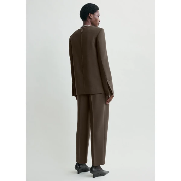 Toteme Pocket top in Bark, view 4