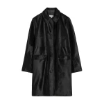 Toteme Pony hair coat in Black