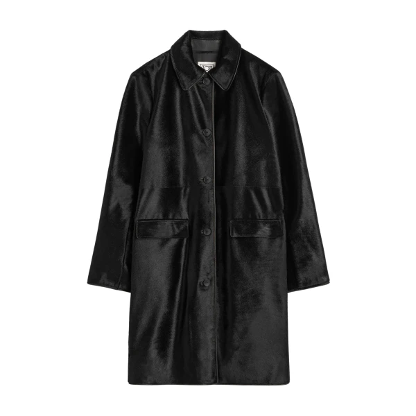 Toteme Pony hair coat in Black