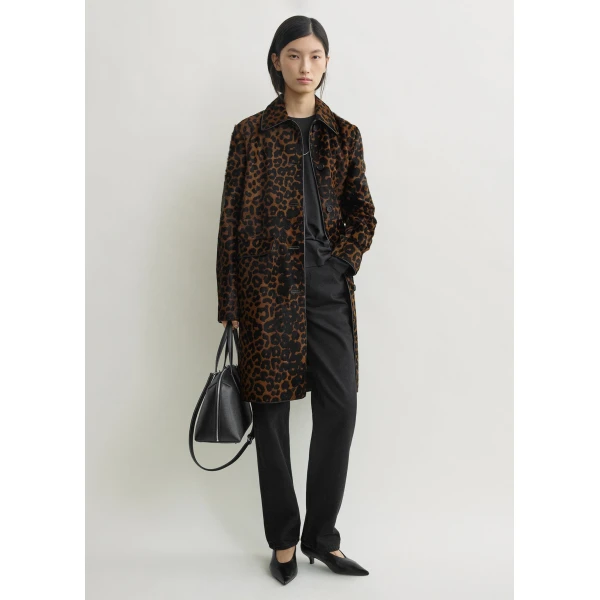 Toteme Pony hair coat in Leopard, view 2