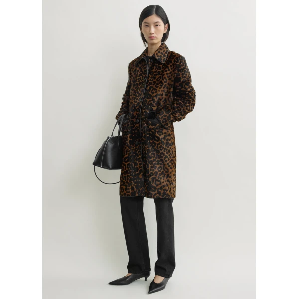 Toteme Pony hair coat in Leopard, view 3