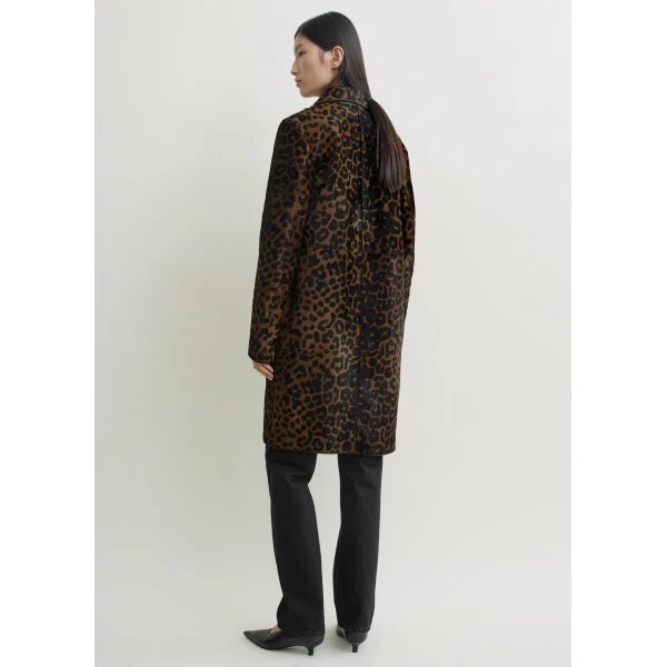 Toteme Pony hair coat in Leopard, view 5