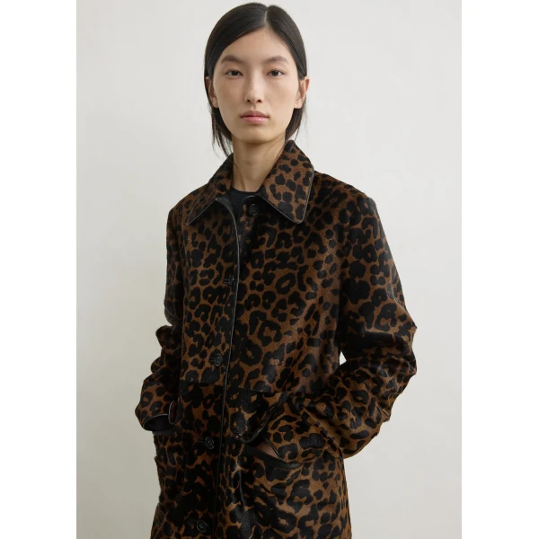 Toteme Pony hair coat in Leopard, view 6