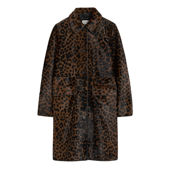 Totême Pony hair coat in Leopard - Coats - Scandinavian Minimalist Luxury at Luxury Shoes 
