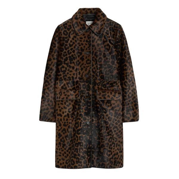 Toteme Pony hair coat in Leopard