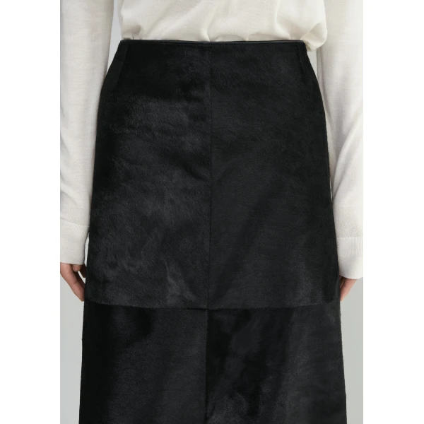Toteme Pony hair skirt in Black, view 5