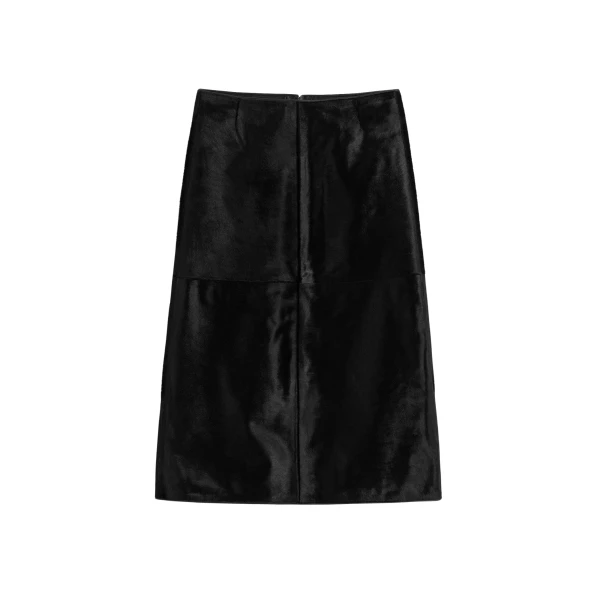 Toteme Pony hair skirt in Black