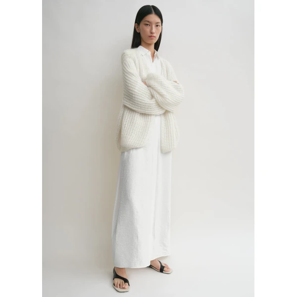 Toteme Puffed cardigan off-white in Off white, view 3