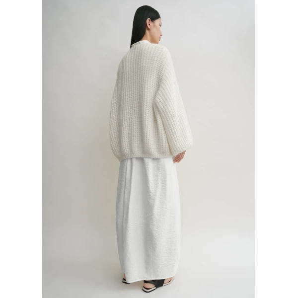 Toteme Puffed cardigan off-white in Off white, view 4