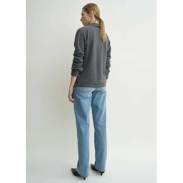 Toteme Raglan-sleeve cashmere cardigan dark grey in Dark grey melange, view 4