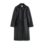 Toteme-Raglan-sleeve-leather-coat-in-Black63437_nobg Toteme Raglan-sleeve leather coat in Black