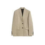 Toteme Raw lapel jacket in Beige