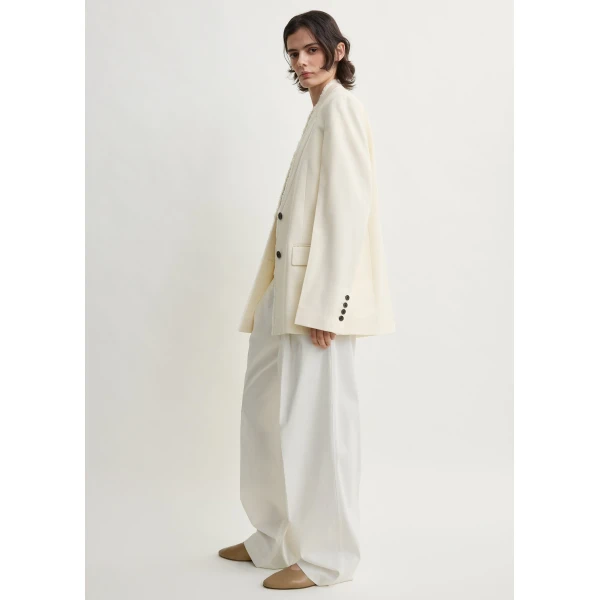 Toteme Raw lapel jacket in Ecru, view 3