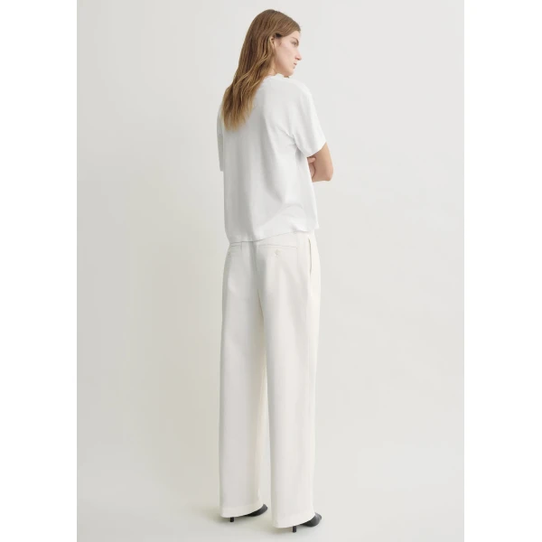 Toteme Relaxed chino trousers in White, view 4