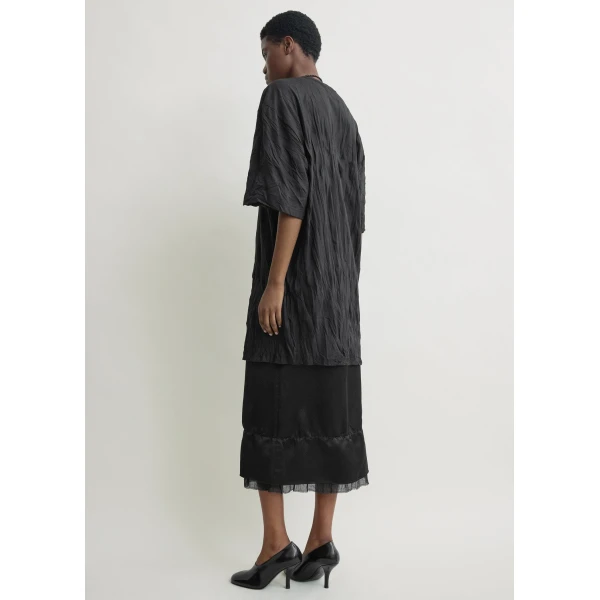 Toteme Relaxed tee dress in Black, view 4