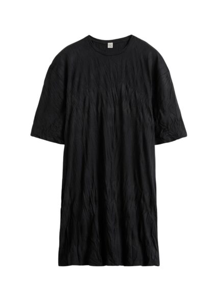 Totême Relaxed tee dress in Black - Tops - Scandinavian Minimalist Luxury at Luxury Shoes 