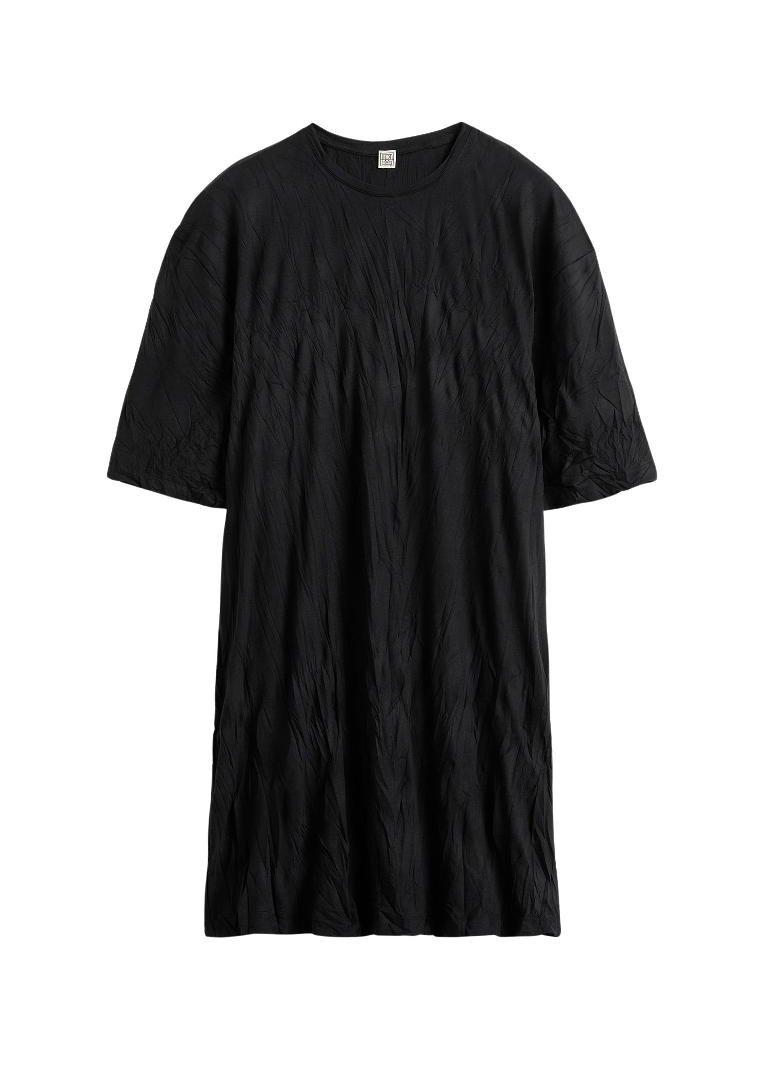 Totême Relaxed tee dress in Black - Tops - Scandinavian Minimalist Luxury at Luxury Shoes 