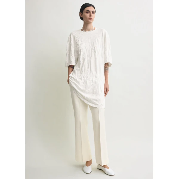 Toteme Relaxed tee dress in Off-white, view 2