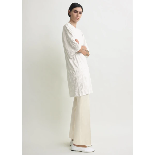 Toteme Relaxed tee dress in Off-white, view 3