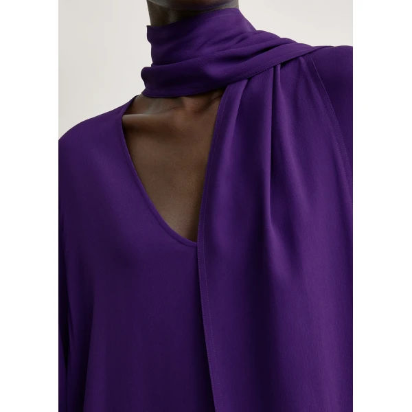 Toteme Rounded neckline dress in Amethyst, view 6