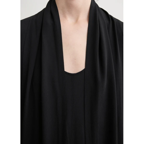 Toteme Rounded neckline dress in Black, view 6