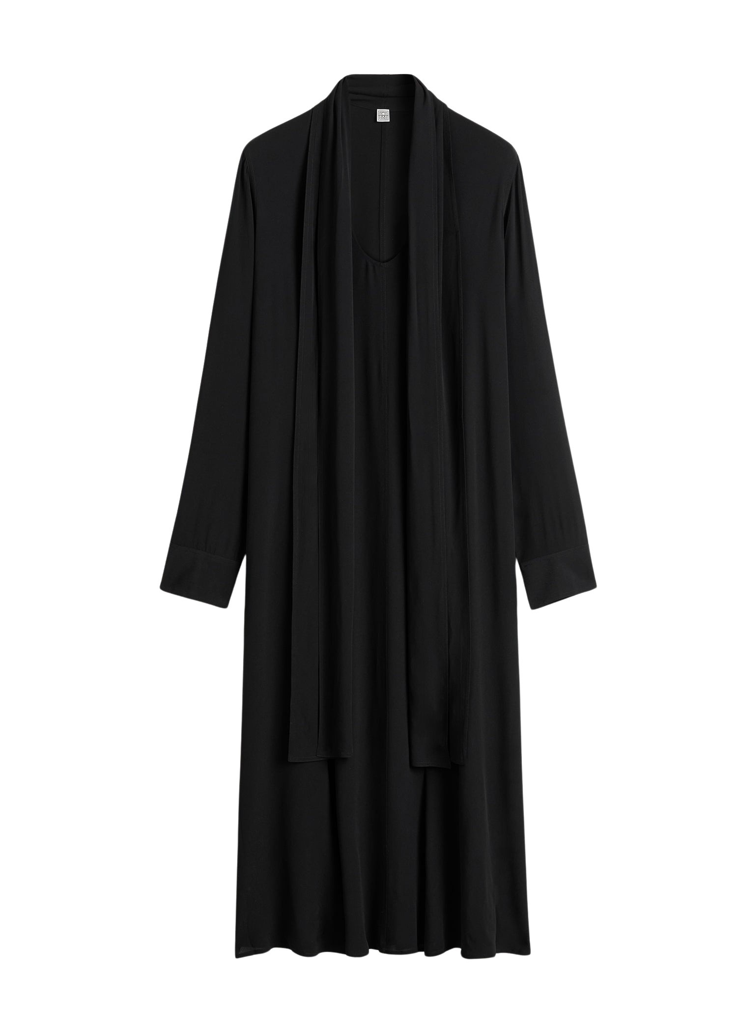Totême Rounded neckline dress in Black - Dresses - Scandinavian Minimalist Luxury at Luxury Shoes 
