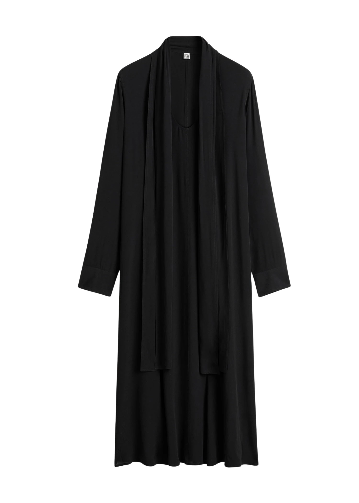 Toteme-Rounded-neckline-dress-in-Black20194_nobg Toteme Rounded neckline dress in Black