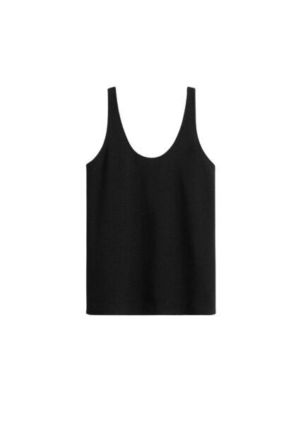 Totême Sablé tank in Black - Tops - Scandinavian Minimalist Luxury at Luxury Shoes 