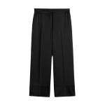 Toteme Satin drawstring trousers in Black