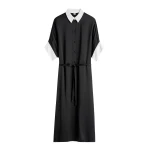 Toteme Satin shirtdress in Black Dress