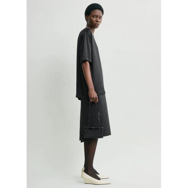 Toteme Satin tee in Black Top, view 3
