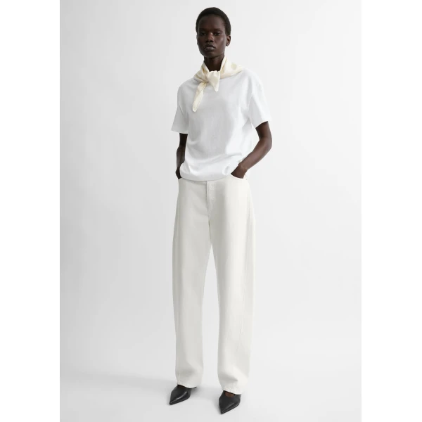 Toteme Scarf tee in White / Ecru, view 2
