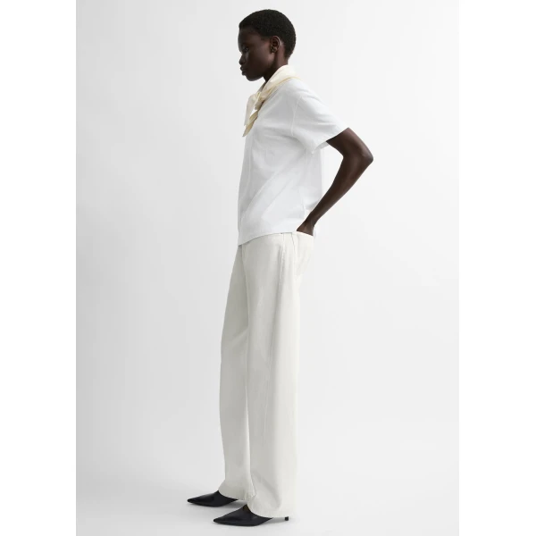 Toteme Scarf tee in White / Ecru, view 3