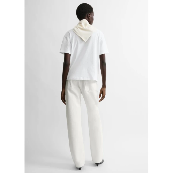 Toteme Scarf tee in White / Ecru, view 4
