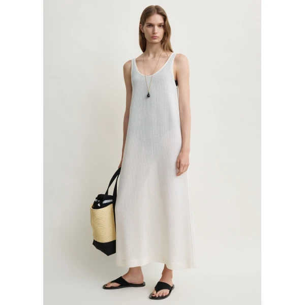 Toteme Scoop cover-up in Macadamia Dress, view 2
