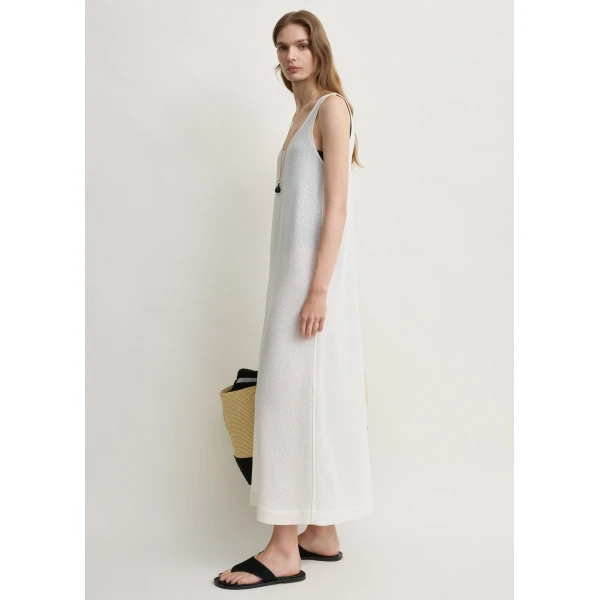 Toteme Scoop cover-up in Macadamia Dress, view 3
