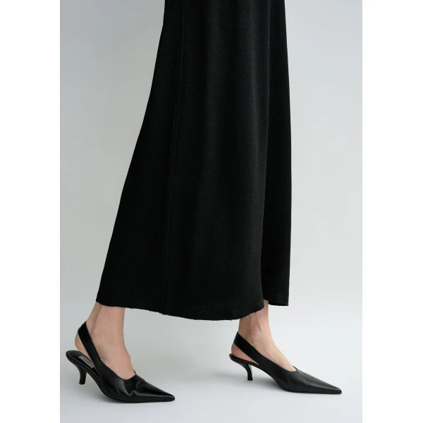 Toteme Scoop-neck sablé dress in Black, view 5