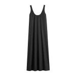 Toteme Scoop poplin dress in Black