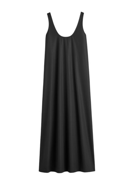 Totême Scoop poplin dress in Black - Dresses - Scandinavian Minimalist Luxury at Luxury Shoes 