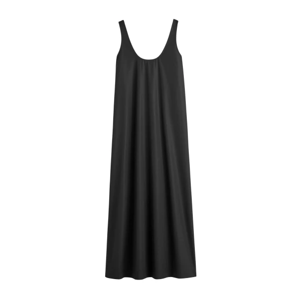 Toteme Scoop poplin dress in Black