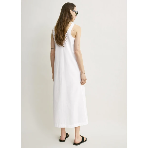 Toteme Scoop poplin dress in White, view 4